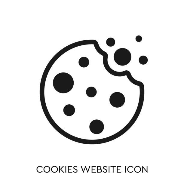 Cookies - vector website icon. Vector element for web page. Cookies - vector website icon. Vector element for web page. cookie stock illustrations