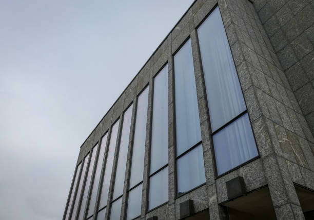 istock Low angle view of modern building against sky 1488564753