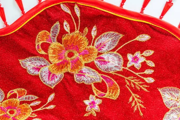 Photo of floral embroidery pattern