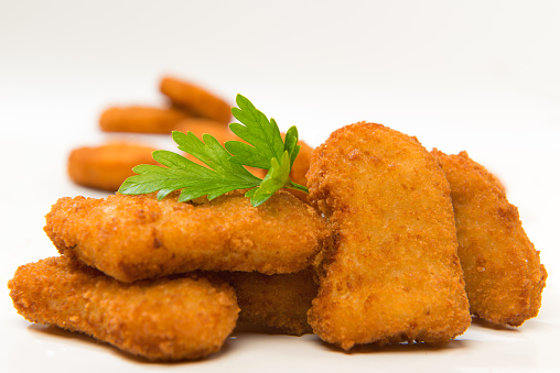 Nuggets on white background