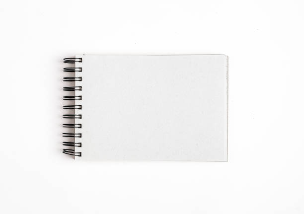 istock Spiral bound notepad, blank page of notebook, paper of sketchbook 1488573334