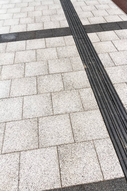 istock Textured walkway for blind people 1488574937
