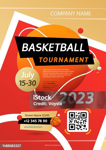 istock Basketball Tournament Poster Template 1488583327
