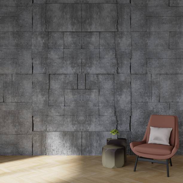 istock Modern Living Room Blank Wall, Realistic Interior Mockup, Frameless Empty Wall, Modern Home Design 1488588666