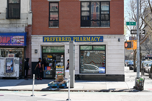 New York City, United States, April 10, 2023 - Preferred Pharmacy on 5th ST in East Harlem