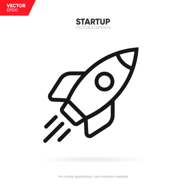 campaign launch icon, rocket symbol, spaceship icon. space ship symbol. project start up icon. creative idea sign. - roket stock illustrations