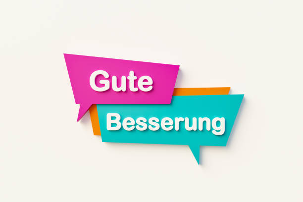 istock Gute Besserung (Get well soon) Cartoon speech bubble. 1488608501