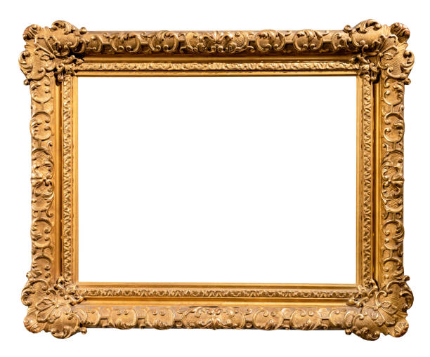 istock old horizontal wide baroque picture frame isolated 1488608587