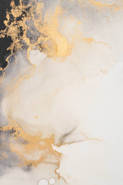 istock Marble ink abstract art from exquisite original painting for abstract background 1488608683