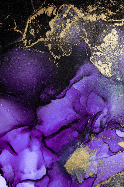 istock Marble ink abstract art from exquisite original painting for abstract background 1488609111
