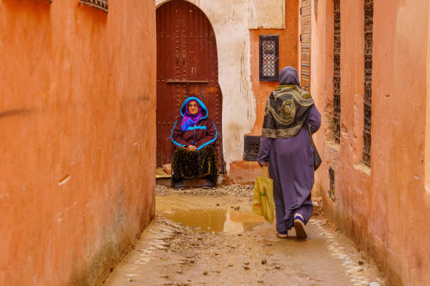 Street in the Medina, in Marrakesh, stock photo