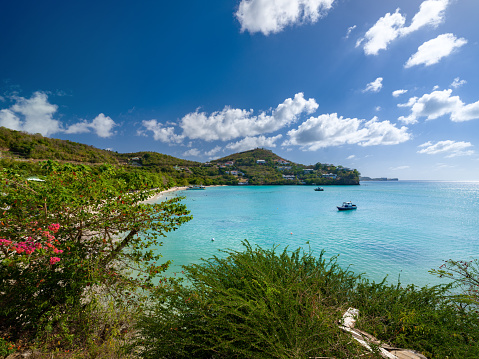 Elevated view of Morne Rouge beach, Grenada