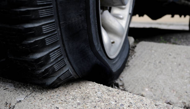 Flat Tire on Curb Pressure from Bad Parking