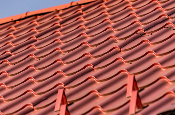 istock The texture of the new orange roof 1488626729