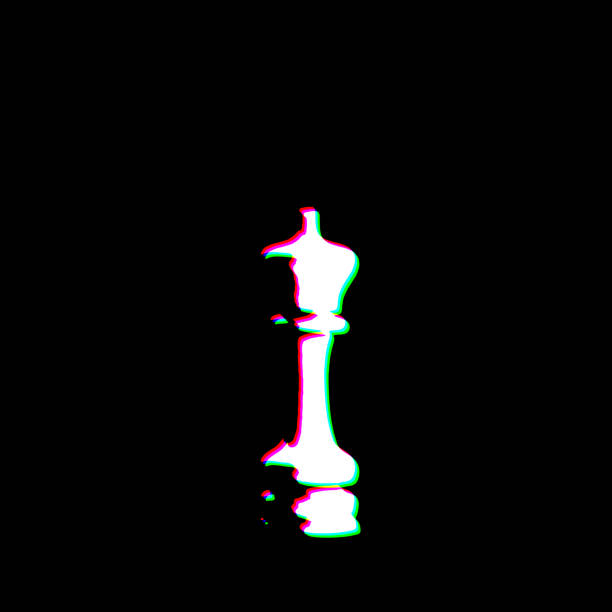 ホワイトブラックチェスピースキンググラッジスクラッチダーティパンクスタイルプリントカルチャーシンボルシェイプグラフィックレッドグリーン - chess king chess chess piece black点のイラスト素材／クリップアート素材／マンガ素材／アイコン素材