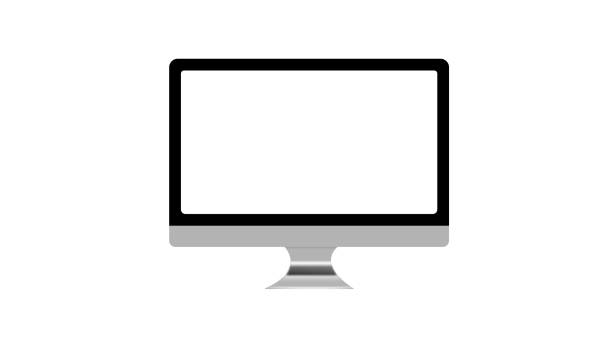 istock Vector abstract computer monitor icon isolated on white color eps background. 1488633944