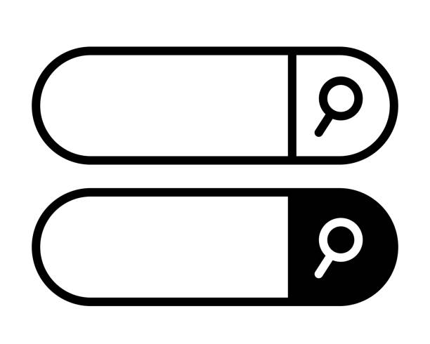 ilustraciones, imágenes clip art, dibujos animados e iconos de stock de barra de búsqueda. línea o campo de búsqueda. elemento vectorial para diseño web. - cuadro de búsqueda