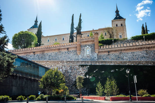Alcazar of Toledo is a stone fortification located in the highest part of Toledo, Spain