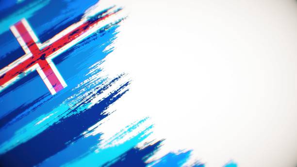Icelandic flag paint brush on white background, The concept of Iceland, drawing, brushstroke, grunge, paint strokes, dirty, national, independence, patriotism, election, template, oil painting, pastel colored, cartoon animation, textured effect pincel de la bandera islandesa sobre fondo blanco, el concepto de islandia, dibujo, pincelada, grunge, trazos de pintura, sucio, nacional, independencia, patriotismo, elección, plantilla, pintura al óleo, color pastel, animación de dibujos animados, efe