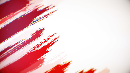 Indonesian flag paint brush on white background, The concept of Indonesia, drawing, brushstroke, grunge, paint strokes, dirty, national, independence, patriotism, election, template, oil painting, pastel colored, cartoon animation, textured effect