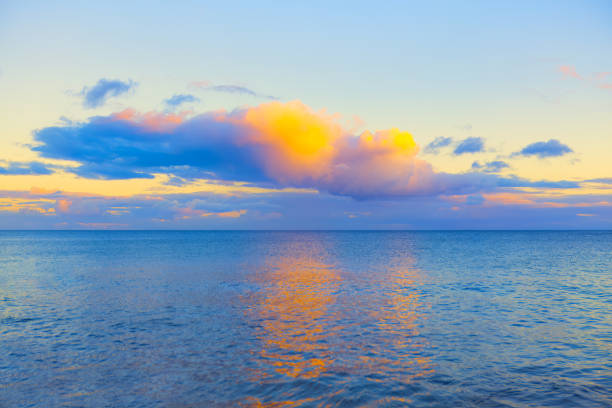 istock Colorful twilight clouds over the sea 1488651159