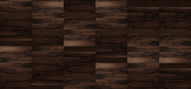 istock Walnut wood texture. Long walnut planks texture background. Dark wood texture background surface with old natural pattern 1488658838