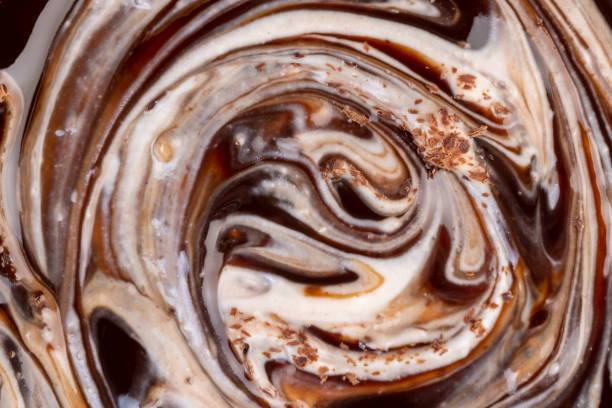 istock Fresh Yogurt with added chocolate for chocolate flavor 1488662809