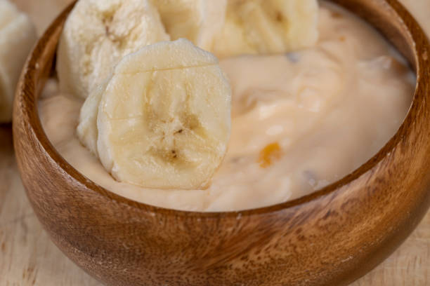 istock fresh banana-flavored yogurt with banana slices 1488663197