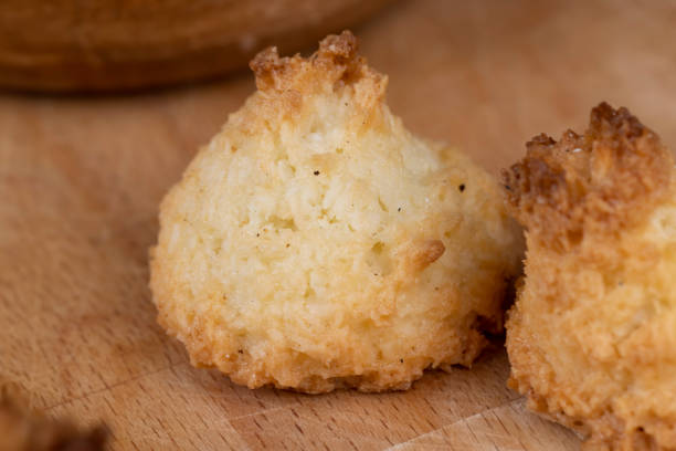 istock Small homemade coconut cookies made using coconut chips 1488664487