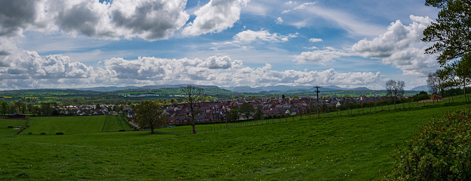 A Panoramic View of Penrith in Cumbria known as the gateway to the English Lake District