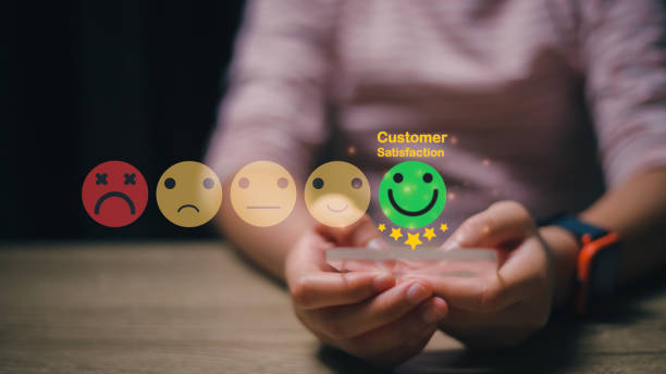 istock Customer Satisfaction Survey, smile face for satisfaction, service experience rating online application, customer evaluation product service quality, satisfaction feedback review, good quality most. 1488670413