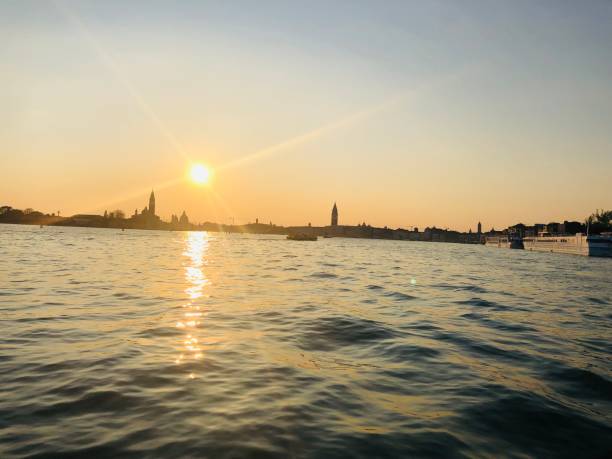 istock Sunset over the Venice sea 1488672406