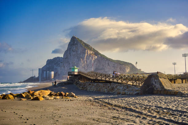 Majestic morning on the beach in autumn. Bay of Biscay