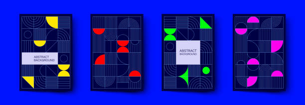 istock Set of minimalistic geometric posters. Modern abstract geometric patterns in Scandinavian style. Trendy covers design. 1488682151