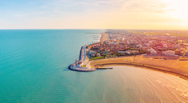 istock Famous city of Caorle at sunset 1488683904