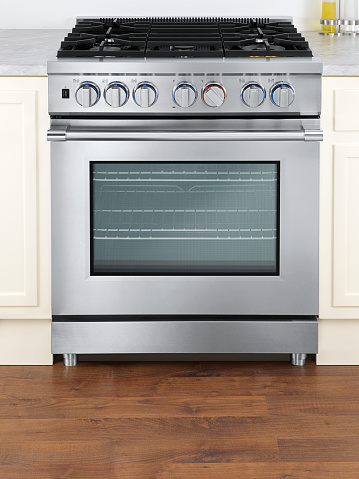 Empty oven in domestic kitchen