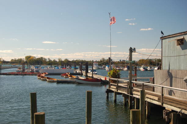 istock Small boat dock at City Island 1488699703