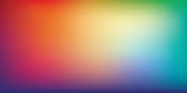 Vector illustration of Rainbow Gradient Mesh Blurred Background