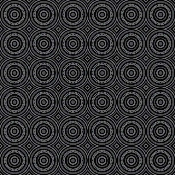 Vector illustration of Elegant Victorian seamless circles wallpaper