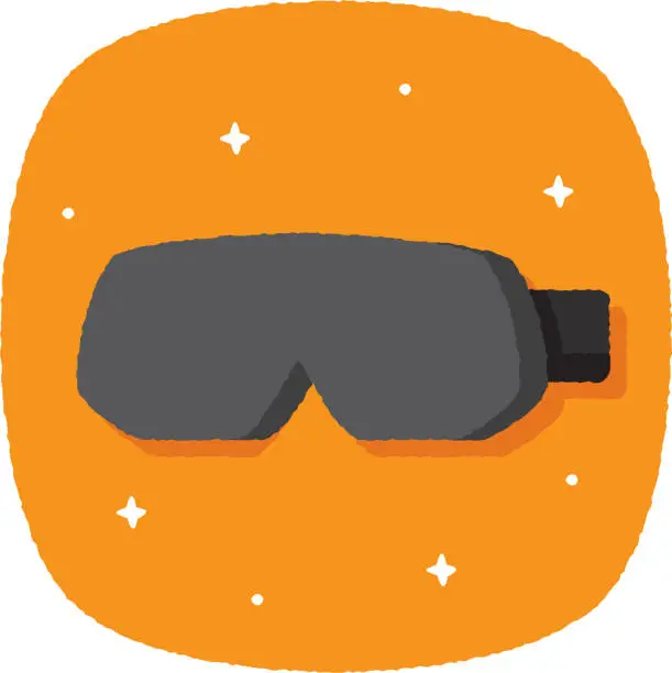 Vector illustration of Virtual Reality Headset Doodle 4
