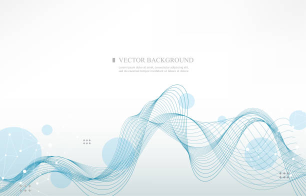 weißer vektorhintergrund.medizinische tapete.glatte linie.blaue farbe. - healthcare technology background stock-grafiken, -clipart, -cartoons und -symbole