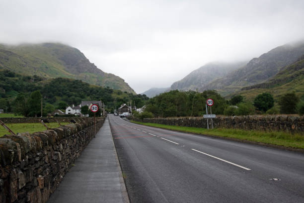 istock Nant Peris, Snowdonia valley and mountain 1488748946