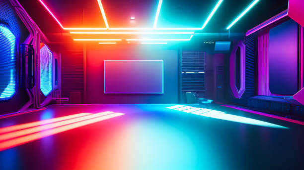 istock neon color, neon, iridescent, near future, technology, cyber, background, wallpaper, gradation, beautiful, rainbow color, vivid color, digital art, light, electric, glow, full color, pop, futuristic, science fiction, design Colorful, Lights, Neon Signs, H 1488759737