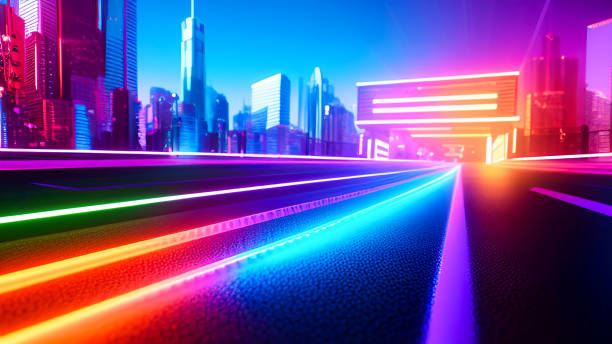 istock neon color, neon, iridescent, near future, technology, cyber, background, wallpaper, gradation, beautiful, rainbow color, vivid color, digital art, light, electric, glow, full color, pop, futuristic, science fiction, design Colorful, Lights, Neon Signs, H 1488759740