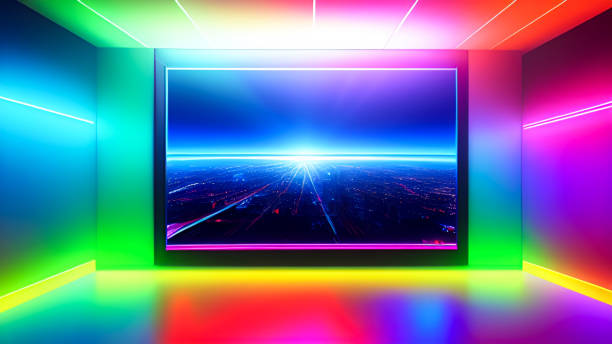 istock neon color, neon, iridescent, near future, technology, cyber, background, wallpaper, gradation, beautiful, rainbow color, vivid color, digital art, light, electric, glow, full color, pop, futuristic, science fiction, design Colorful, Lights, Neon Signs, H 1488759744