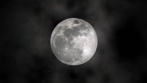 istock 3d rendering of full moon with star backgroud 1488763166