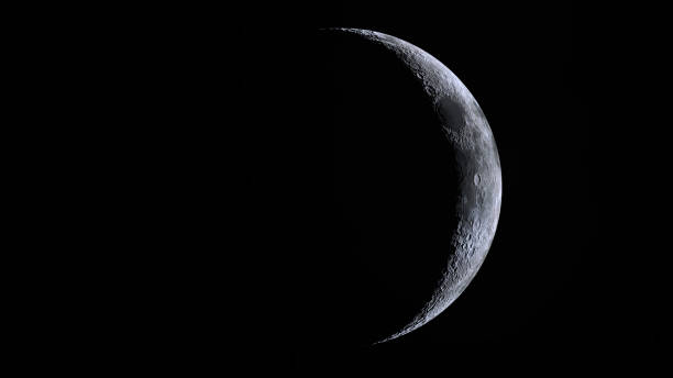 istock 3d rendering of Waning Moon Moon and before New moon. crescent moon 1488763179