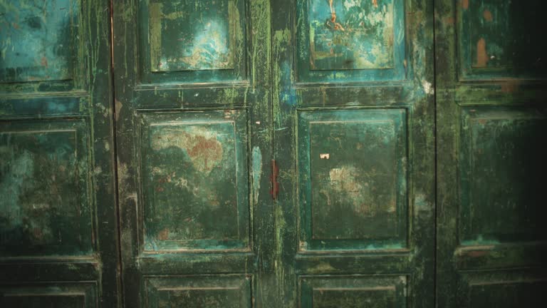 Old wooden door