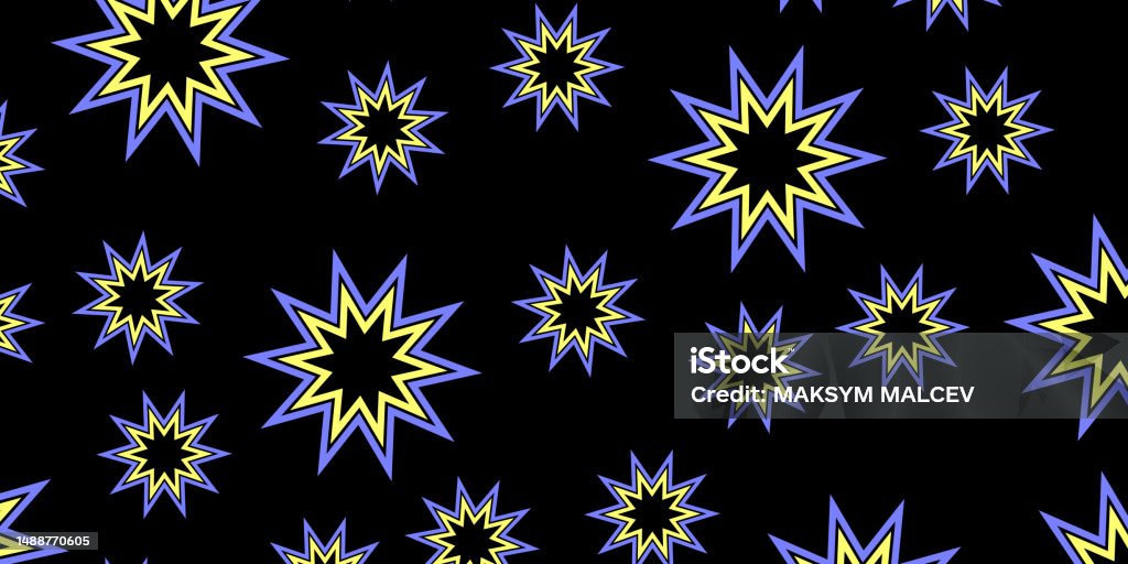 Abstract Stars Pattern On Backdrop Geometric Forms Background Modern ...