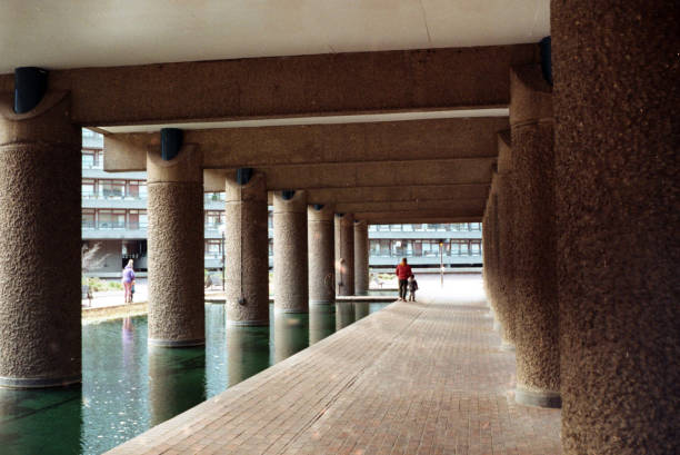 Visitors at the Barbican, London